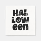 Halloween Typography Serviette (Vorderseite)
