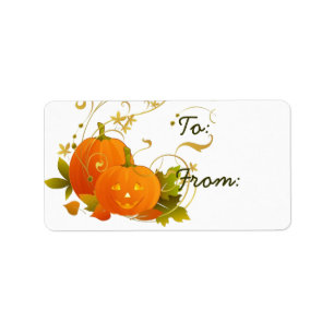 Halloween- u. Erntedank-Geschenk-Umbau Adressaufkleber