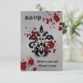 Halloween-uAwg RSVP Karte (Stehend Vorderseite)