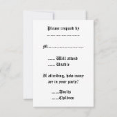 Halloween-uAwg RSVP Karte (Rückseite)