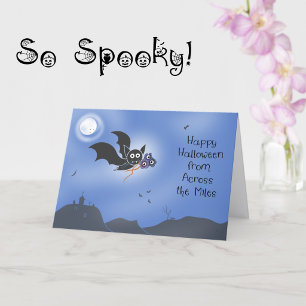 Halloween über Meilen hinweg Süße Fledermaus Gruse Karte