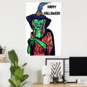 HALLOWEEN UGLY OLD WITCH-Poster Poster (Heimbüro)