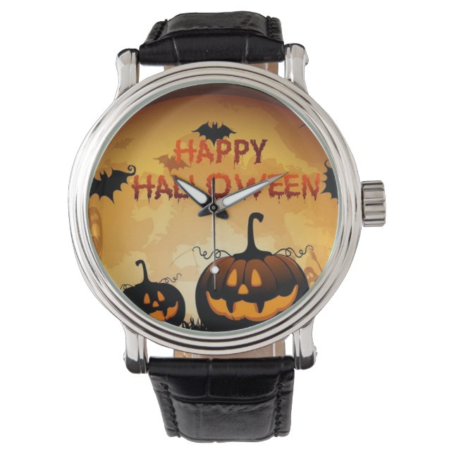 Halloween-Uhr Armbanduhr (Vorderseite)