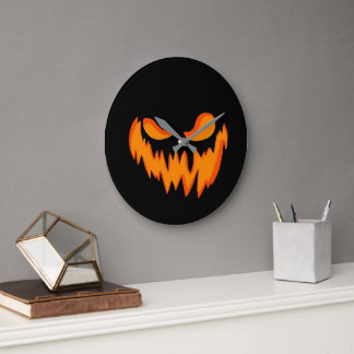 Halloween Uhr mit schrecklichem Gesicht