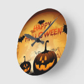 Halloween-Uhr Runde Wanduhr (Winkel)