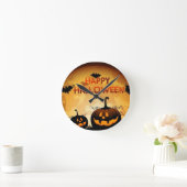 Halloween-Uhr Runde Wanduhr (Zuhause)