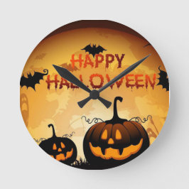Halloween-Uhr Runde Wanduhr