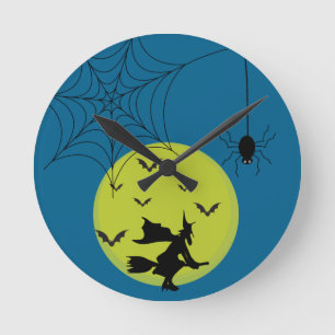 Halloween-Uhr Runde Wanduhr