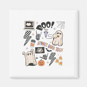 Halloween Ultrasound Tech Herbstsonographin Magnet