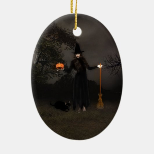 Halloween und Black Cat Ornament (Hinten)