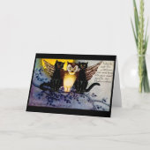 Halloween und Black Cats Karte (Vorderseite)