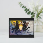 Halloween und Black Cats Postkarte (Stehend Vorderseite)