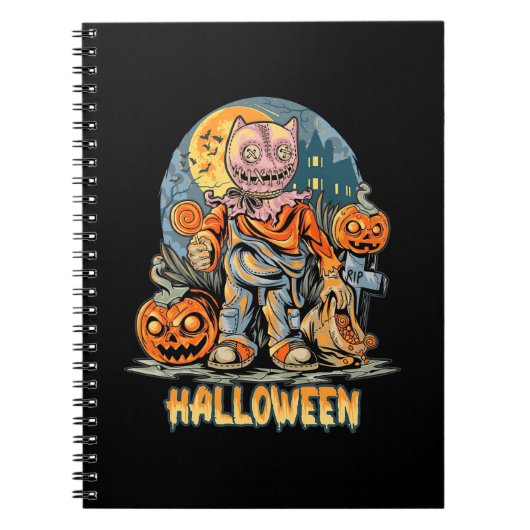 Halloween und Cat Notizblock (Vorderseite)