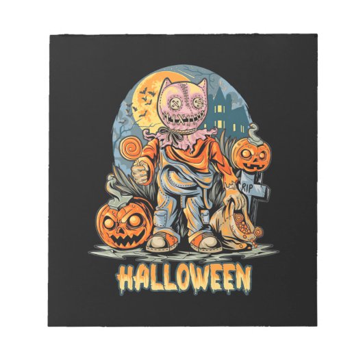 Halloween und Cat Notizblock (Vorderseite)