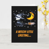 Halloween und Crescent Moon Karte (Gelbe Blume)