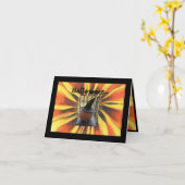 Halloween und das Tragen des Hexenhutes Karte (Gelbe Blume)