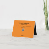 Halloween und das Tragen des Hexenhutes Karte (Rückseite)