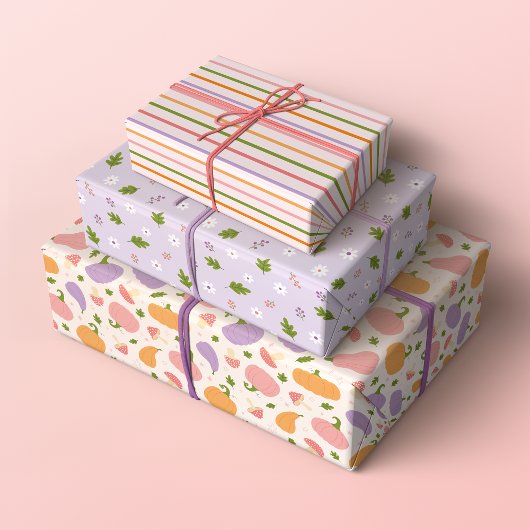 Halloween und Fall Patterns Geschenkpapier Set