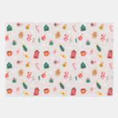 Halloween und Fall Patterns Geschenkpapier Set (Vorderseite)