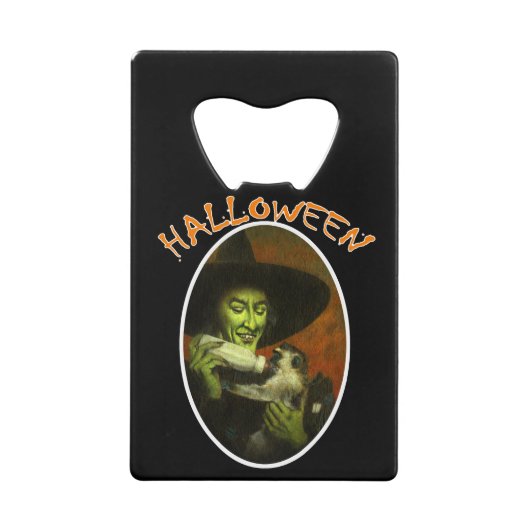 Halloween und fliegender Affe Geldbeutel Flaschenöffner (Vorderseite)