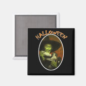 Halloween und fliegender Affe Magnet (Vorderseite/Rückseite)