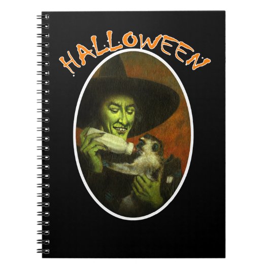 Halloween und fliegender Affe Notizblock (Vorderseite)