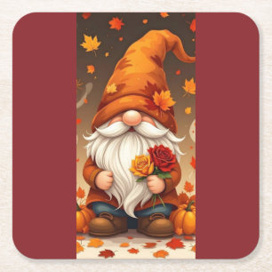 Halloween- und Herbst-Grußkarte Rechteckiger Pappuntersetzer