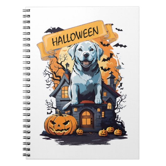 HALLOWEEN UND HUND NOTIZBLOCK (Vorderseite)