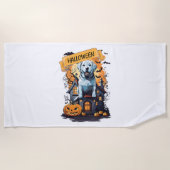 HALLOWEEN UND HUND STRANDTUCH (Vorderseite)