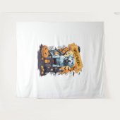 HALLOWEEN UND HUND WANDTEPPICH (Vorderseite (Horizontal))