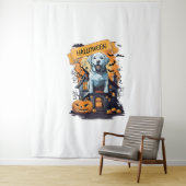 HALLOWEEN UND HUND WANDTEPPICH (Beispiel)