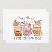 Halloween und Kaffee Einladung (Vorne/Hinten)