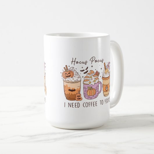 Halloween und Kaffee Kaffeetasse (VorderseiteRechts)