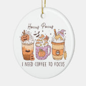 Halloween und Kaffee Keramik Ornament (Links)