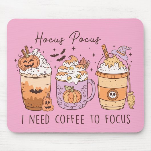 Halloween und Kaffee Mousepad (Vorne)