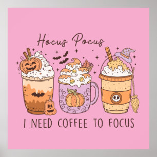 Halloween und Kaffee Poster