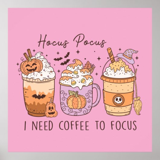 Halloween und Kaffee Poster (Vorne)