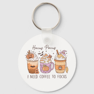 Halloween und Kaffee Schlüsselanhänger