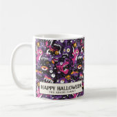 Halloween und Lila Monster Kaffeetasse (Links)