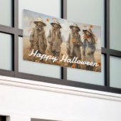 Halloween und niedliche Sonnenblumen Banner (Äußeres Gebäude)