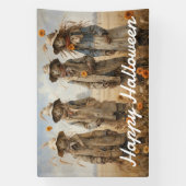 Halloween und niedliche Sonnenblumen Banner (Vertikal)