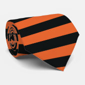 Halloween und Orange Horizontale Streifen Krawatte (Gerollt)
