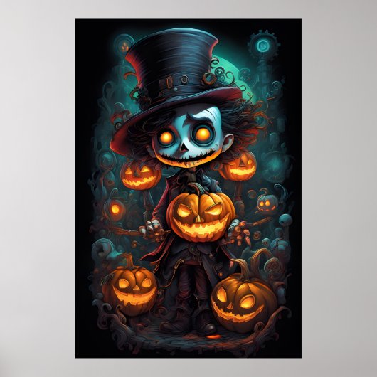 Halloween und Pumpkins Poster (Vorne)