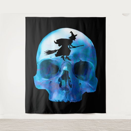Halloween und Skull Tapestry Wandteppich (Vorderseite)