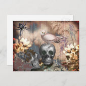 Halloween und Skulls Postkarte (Vorne/Hinten)