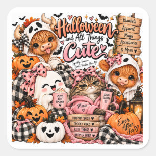 Halloween und süße Dinge Aufkleber