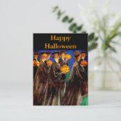 Halloween-Uni-Absolventen Postkarte (Stehend Vorderseite)