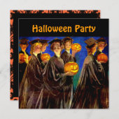 Halloween Uni Grads Einladung (Vorne/Hinten)