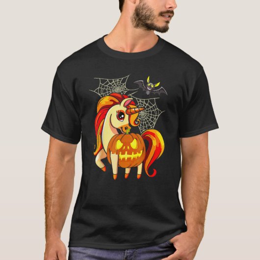 Halloween Unicorn Beängstigende Pumpkins Matching  T-Shirt (Vorderseite)
