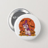 Halloween Unicorn Button (Vorne & Hinten)